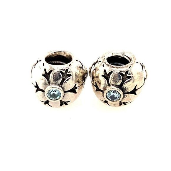 Pandora Blue Topaz Snowflake Charm - Picture 2 of 4